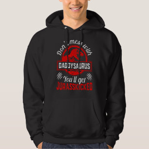 Mens Family Matching Daddy Dinosaurs Christmas Fat Hoodie