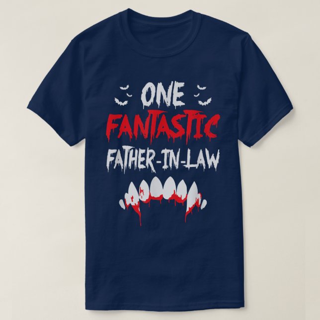 Mens Fangtastic FatherInLaw Father Matching Family T-Shirt (Design Front)