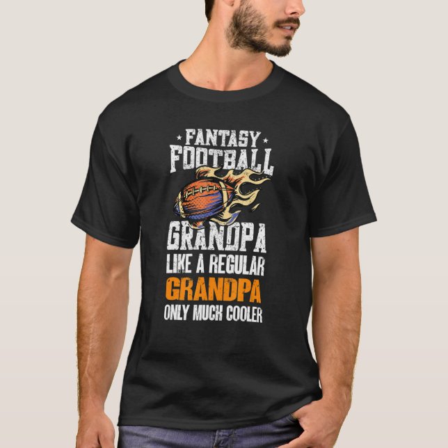Mens Fantasy Football Grandpa   Fantasy Football T-Shirt (Front)