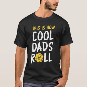 Mens Fantasy Tabletop Rpg Roleplaying Dice D20 Dad T-Shirt