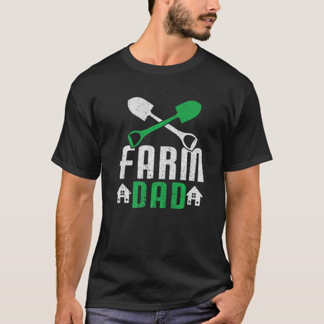 Mens Farm Dad Tractor Farm Daddy  Papa  Farmer Dad T-Shirt (Front)