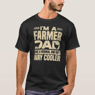 Mens Farmer Dad Graphic Cow Farmer Agriculture Tra T-Shirt