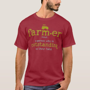 Mens Farmer Definition Dictionary Funny Farm T-Shirt