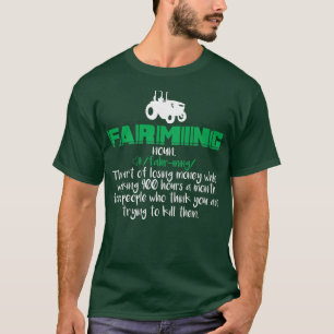 Mens Farming Definition Graphic for a Farmer, Farm T-Shirt