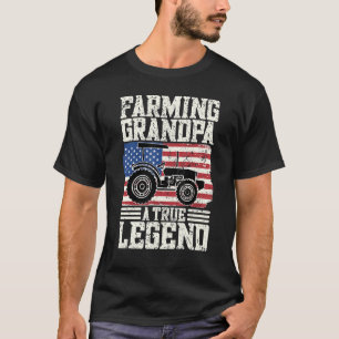 Mens Farming Grandpa A True Legend Farmer T-Shirt