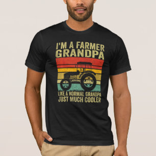 Mens Farming Tractor Vintage I'm A Farmer Grandpa T-Shirt