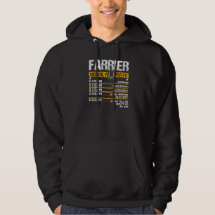 Mens Farrier Hourly Rate Horseshoe Hoof Trimming E Hoodie