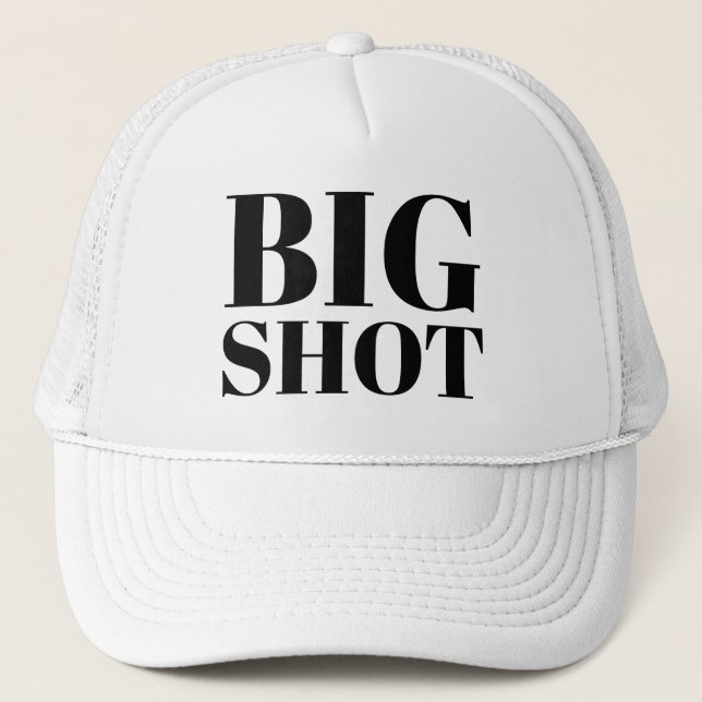 Mens Fashion Funny Novelty Baseball BIG SHOT Trucker Hat (Front)