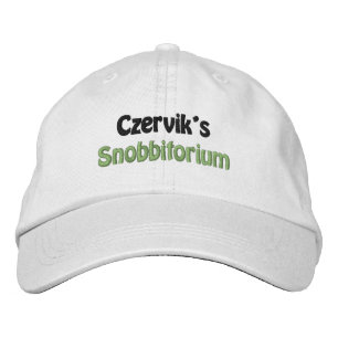 Mens Fashion Funny Novelty Czervik's Snobbitorium  Embroidered Hat