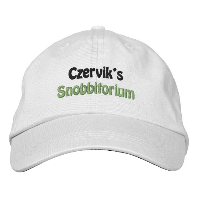Mens Fashion Funny Novelty Czervik's Snobbitorium  Embroidered Hat (Front)