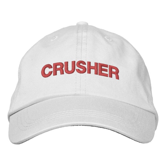 Mens Fashion Funny Novelty Golf Nickname CRUSHER Embroidered Hat (Front)