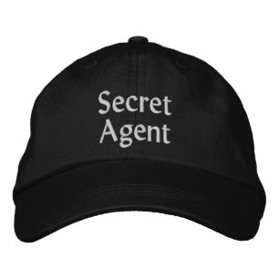 Mens Fashion Funny Novelty SECRET AGENT Embroidered Hat