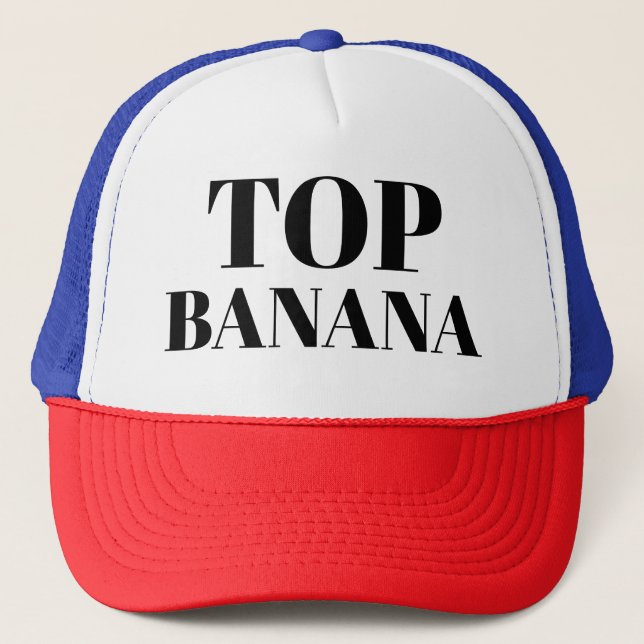 Men's Fashion Sports Novelty Baseball TOP BANANA Trucker Hat (Front)