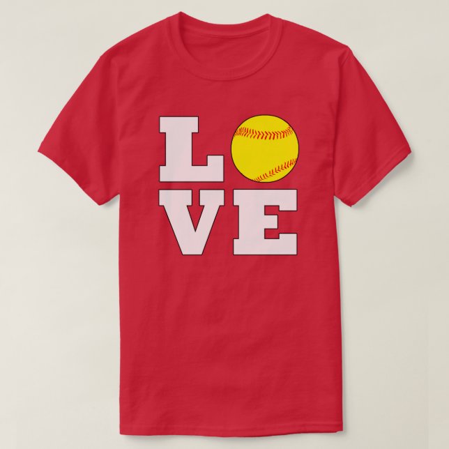 Men's Fastpitch Softball LOVE Coach/Dad/Boyfriend T-Shirt (Design Front)