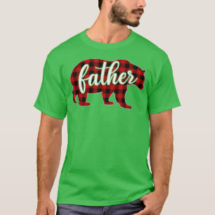 Mens Father Bear Shirt Christmas Red Plaid Family