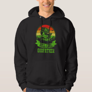 Mens Father Day Vintage Fishing Reel Cool Godfath Hoodie