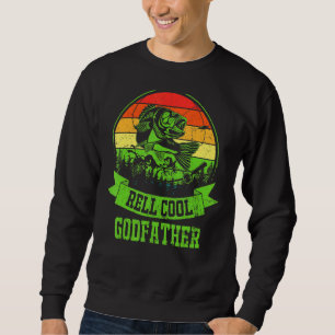 Mens Father Day Vintage Fishing Reel Cool Godfath Sweatshirt