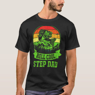 Mens Father Day  Vintage Fishing Reel Cool Step Da T-Shirt