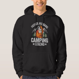 Mens Father Husband Camping Legend Sloth Rv Camper Hoodie