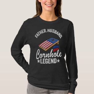 Mens Father Husband Cornhole Legend Corn Hole US F T-Shirt