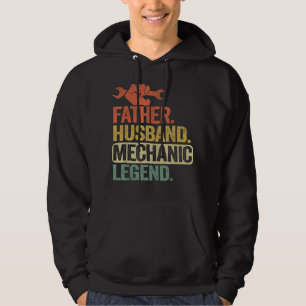 Mens Father Husband Mechanic Legend Car Vintage Au Hoodie