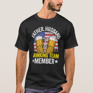 Mens Father Husband Usa Drinking Team Member 4th O T-Shirt