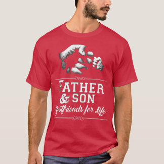 Mens Father Son Friends Fist Bump T Dad Fathers Da T-Shirt
