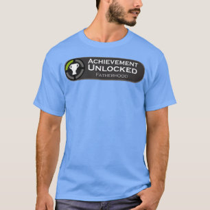 Mens Fatherhood Achievement Unlocked Fathers Day G T-Shirt