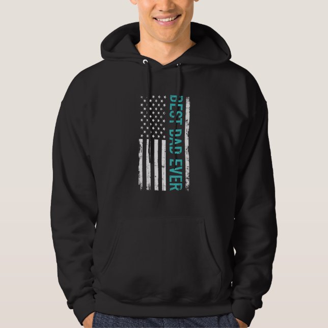 Mens Father's Day 2022 Best Dad Ever With Us Ameri Hoodie (Front)