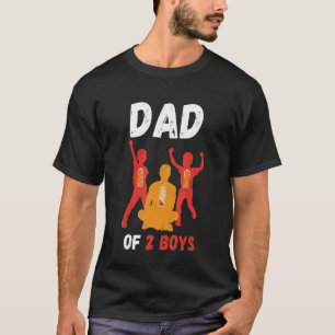 Mens Fathers Day 2 Boys Fully Charge Father Draine T-Shirt