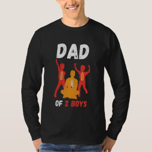 Mens Fathers Day 2 Boys Fully Charge Father Draine T-Shirt