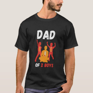 Mens Fathers Day 2 Boys Fully Charge Father Draine T-Shirt