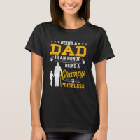 Mens Father's Day Being Dad Is An Honour Grampy Be
