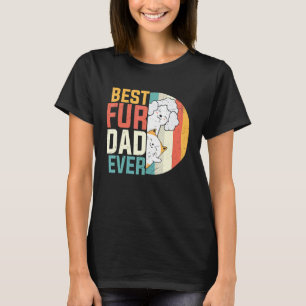 Mens Father's Day Best Fur Dad Ever Dog Cat Kitten T-Shirt