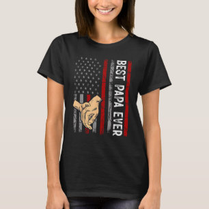 Mens Father's Day Best Pap Ever With US American F T-Shirt