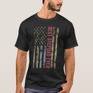 Mens Father's Day Best Stepdad Ever Men With Us Am T-Shirt