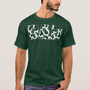 Mens Father's Day Cow Print Pattern for Farmer Ran T-Shirt