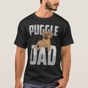 Mens Fathers Day Cute Pet Puggle Dad Animal Dog Ow T-Shirt