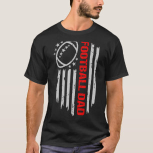 Mens Fathers Day Dad Daddy Football Dad Us Americ T-Shirt