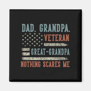 Mens Fathers Day Dad Grandpa Veteran Great Grandpa Magnet