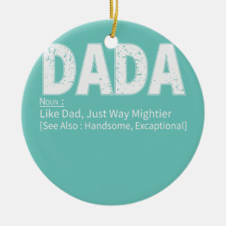 Mens Father's Day Dada Definition Proud Family Ceramic Tree Decoration
