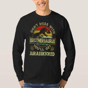 Mens Father's Day Family Matching Brother Dinosaur T-Shirt