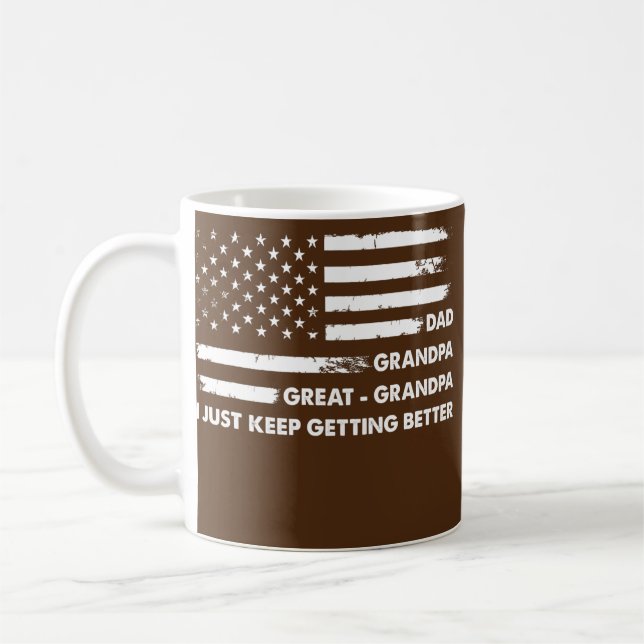 Mens Fathers Day For Grandpa Dad Grandpa Great Coffee Mug (Left)