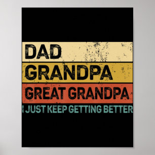 Mens Fathers Day Gift from Grandkids Dad Grandpa G Poster
