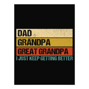 Mens Fathers Day Gift from Grandkids Dad Grandpa Photo Print