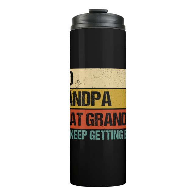 Mens Fathers Day Gift from Grandkids Dad Grandpa Thermal Tumbler (Front)