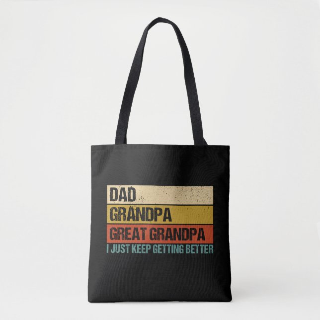 Mens Fathers Day Gift from Grandkids Dad Grandpa Tote Bag (Front)