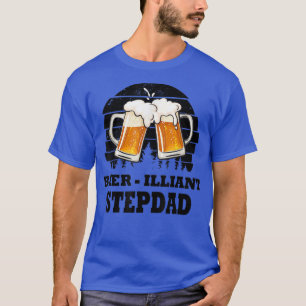 Mens Fathers Day Gift Tee BeerIlliant StepDad Funn