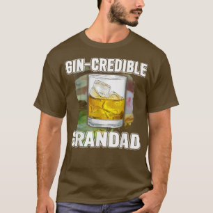 Mens Fathers Day Gift Tee GinCredibile Grandad Fun