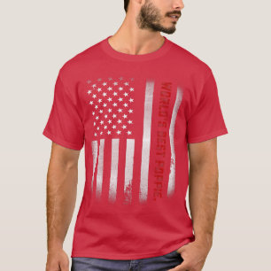 Mens Fathers Day Gift Tee World's Best Poppie Eve